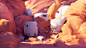 Mars Pop playground, Sylvain Sarrailh : Early concept for Mars Pop, videogame by Outfit7