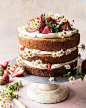 beautifulcuisinesStrawberry cake for #Spring  (:@halfbakedharvest)