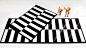 「韩居屋」黑白配钢琴键防滑厨房绒地垫 韩国进口代购长脚垫门垫-淘宝网
