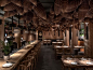 这个餐厅的天花，是一道靓丽的风景-建e室内设计网-设计案例