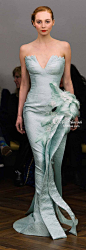 【婚纱 04-02 】Tony Yaacoub Couture Spring 2014，绿意_婚纱吧_百度贴吧