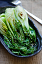 Roasted Bok Choy - easiest vegetable recipe that takes only 10 mins. Healthy and delicious with a soy-sesame dressing, great for dinner | rasamalaysia.com