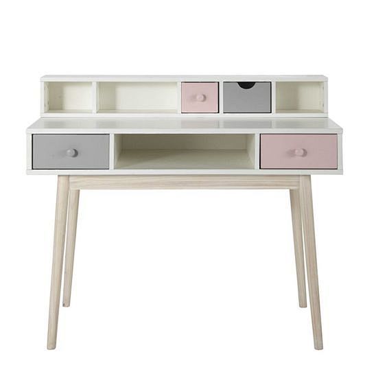 Wit houten bureau B ...