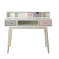 Wit houten bureau B 110 cm - Blush