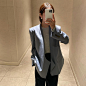 Photo shared by 주미룩 on April 29, 2024 tagging @lowclassic_seoul, and @midnightmoment_official. May be an image of 1 person, overcoat, suit and blazer.