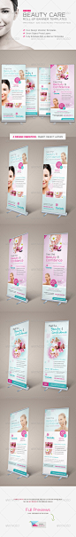 Beauty Care Roll-up Banners - Signage Print Templates