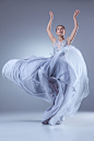 The beautiful ballerina dancing in blue long dress by Volodymyr Melnyk on 500px