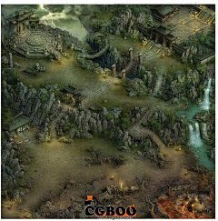 CG帮美术资源网采集到游戏地图