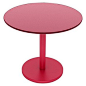 Accent Table: Dar Glass Accent Table - Red