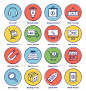 输送管线抵消组图标——业务图标Delivery Line Offset Icon Set - Business Icons盒、购买货物,商业、快递、客户、交付、交付、商品、抵消,网上订单,轮廓,包,包装,包裹,post、零售、销售、集,发货,运输,商店,标志,储存、运输、运输 box, buy, cargo, commerce, courier, customer, deliver, delivery, merchandise, offset, online, order, outline, packag