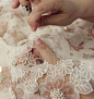 Delpozo embroidery detail pinned by Stine Linnemann Studio: 