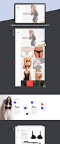 Sexy Lingerie Store 性感内衣店 与博客，为Photoshop高级清晰和简单的电子商务设计