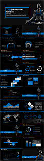 【最新时尚】瑜伽健身健康黑色简洁创意商务汇报PPT
