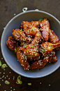 crazy yummy baked Korean chicken wings with sweet and savory Korean red pepper sauce. Finger lickin' good | rasamalaysia.com