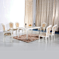 雅尔菲家居 雅尔菲特现代简约餐桌组合家具实木欧式饭桌餐桌椅方桌MG-887-1