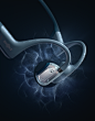 3D Bone conduction hearing CGI headphones headset music product design  Render