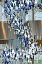 540 West Madison Business Center | Lasvit : Lasvit has created beautiful glass art installations for the prestigious office building at 540 West Madison, Chicago. The dominant features of the Atrium lobby and mezzanine are two impressive glass art sculptu