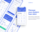 UX/UI for FinTech App | Relevium, student loan manager : UX/UI design for FinTech App that allows to manage your student loan debt. In order to control and reduce student debt and its interest rate, such features as setting up automatic loan payments with