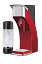 Cuisinart Sparkling Beverage Maker - Metallic Red. This  machine turns plain water into sparkling water in less than 15 seconds. Add flavorings after you carbonate for delicious homemade sodas. You control the level of carbonation; you control the sweetne