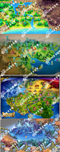 362 游戏原画资源 游戏 世界地图 地形图 合集参考 2D资源-淘宝网