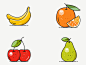 Vector Fruit Icons