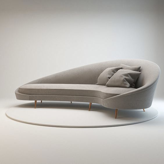 - curved sofa ico 3d...