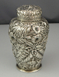 Repousse Antique Silver Tea Caddy