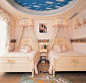 欧美风格别墅八室五厅儿童房儿童床地毯吊顶装修效果图