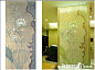 客厅艺术玻璃隔断效果图展示—土拨鼠装饰设计门户