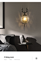 北欧轻奢壁灯现代简约客厅墙壁灯设计师样板房创意鹿角卧室床头灯-tmall.com天猫 (1)