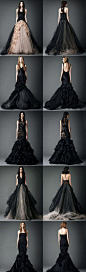 Vera Wang ,黑色系婚纱。