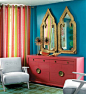 色彩艳丽的客厅装饰空间一角