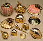 Gold -dipped shells