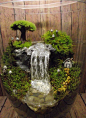 Add a Miniature Waterfall, Pond or River to your Terrarium - Unique Terrarium Accessory - Handmade by Gypsy Raku