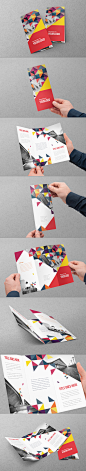 Colorful Triangles Trifold on Behance