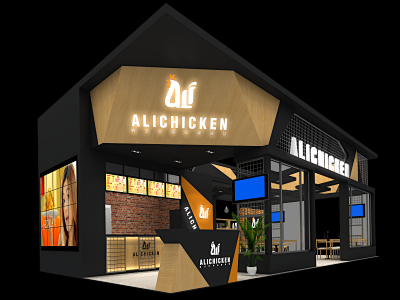 ALICHICKEN食品展台展览展示设计...