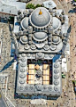 Birdseye view of the New Mosque in Istanbul, finished in 1663