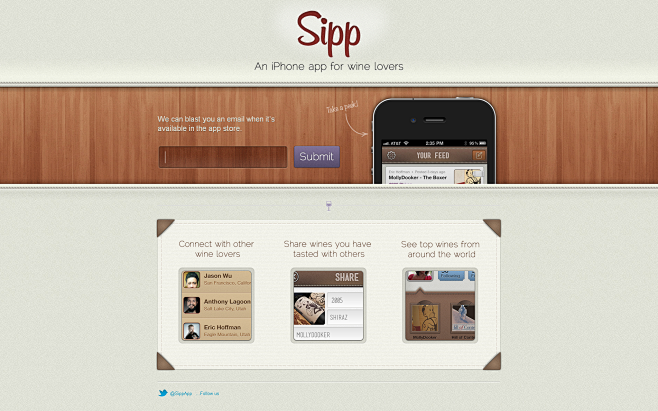 Sipp - An iPhone app...