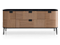 Wooden sideboard with flap doors TESAURUS | Sideboard by Maxalto