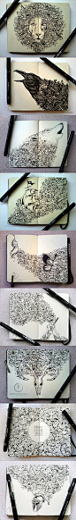 Incredible Moleskine drawings…