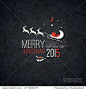 Christmas and New Year. Vector greeting card 正版图片在线交易平台 - 海洛创意（HelloRF） - 站酷旗下品牌 - Shutterstock中国独家合作伙伴