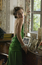 《赎罪》中Keira Knightley 让人难忘的绿裙造型。