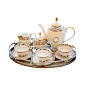 样板房装饰品摆件 陶瓷咖啡杯套装欧式茶具咖啡具下午茶杯具托盘-淘宝网