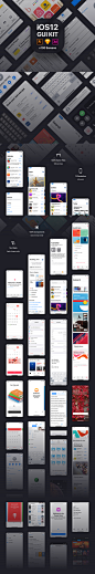 iOS12 GUI KIT 完整版套装下载 sketch iOS Ui app设计 [Sketch]