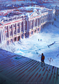 Toulouse on ice, Sylvain Sarrailh : Illustration comissioned by the museum of Toulouse about the effect of climate change in the future. Don't worry, it's not the current situation in the South of France.