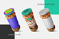 带蘑菇的透明玻璃瓶罐模型品牌包装设计贴图ps样机素材 3psd下载_颜格视觉