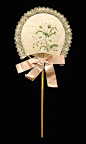 Fan 1880, American, Made of wood, silk, and cotton