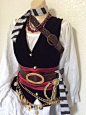 Adult Pirate Halloween Costume  Deluxe by PassionFlowerVintage