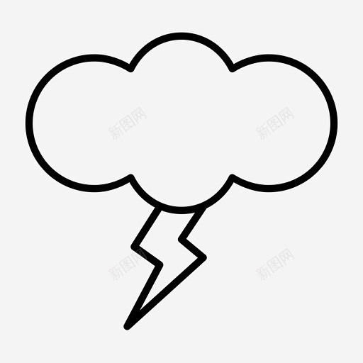 闪电云闪电风暴图标 免费下载 页面网页 ...