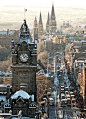 冬季的爱丁堡钟楼，格外的清新~~